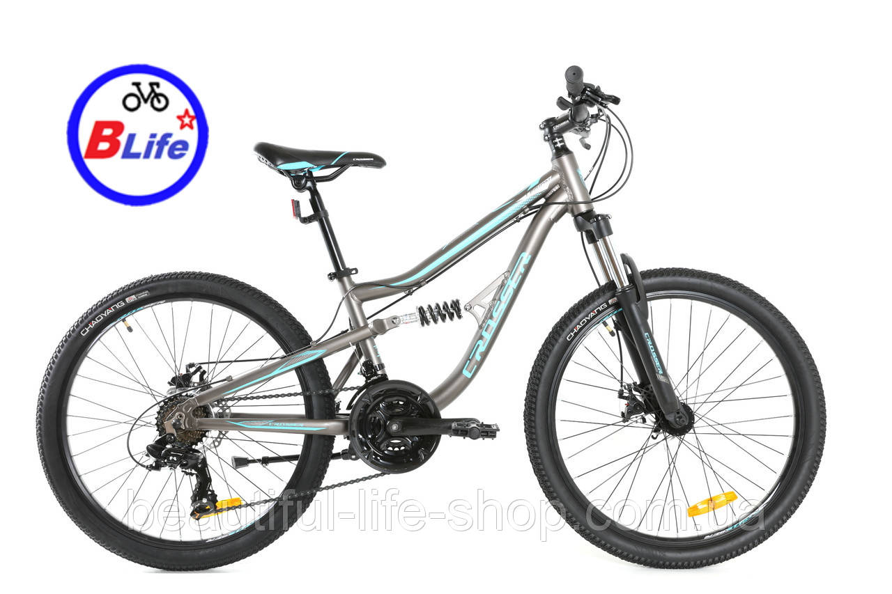 Подростковый двухподвесный велосипед Crosser Legion 24/SHIMANO/алюминиевая рама 13/дисковые/серый
Подростковый двухподвесный велосипед Crosser Legion 24/SHIMANO/алюминиевая рама 13/дисковые/серый