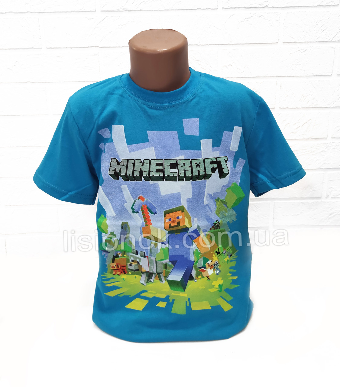 Футболка Майнкрафт Стив, 122-146см, для стильных и увлеченных игрой Minecraft детей 76 (134-140см), №3 голубая
Футболка Майнкрафт Стив, 122-146см, для стильных и увлеченных игрой Minecraft детей 76 (134-140см), №3 голубая