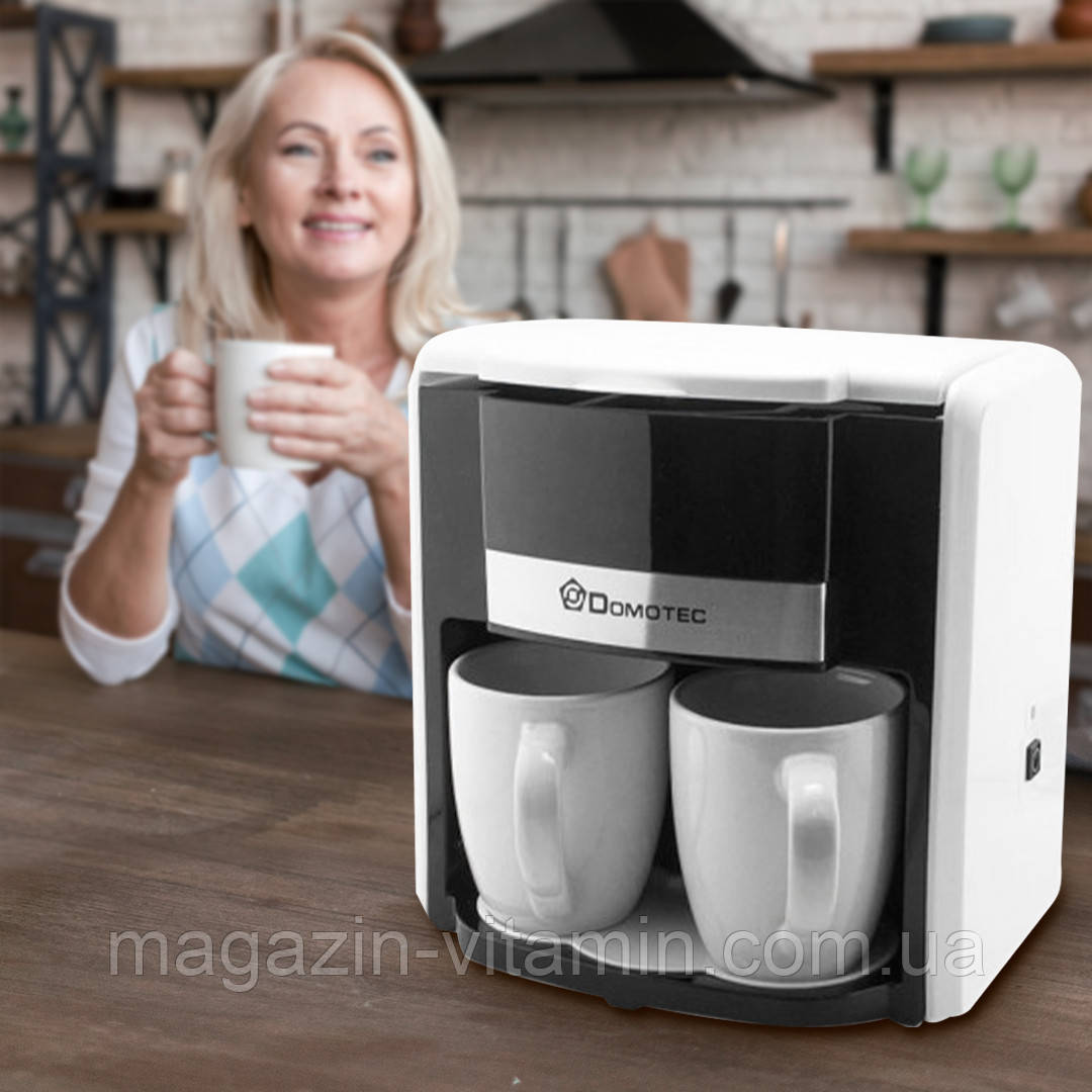 Капельная кофеварка Domotec MS-0706 2 чашки, 500Вт, 300мл, 220В, разные цвета, кофеварка, кофеварка с чашками
Капельная кофеварка Domotec MS-0706 2 чашки, 500Вт, 300мл, 220В, разные цвета, кофеварка, кофеварка с чашками