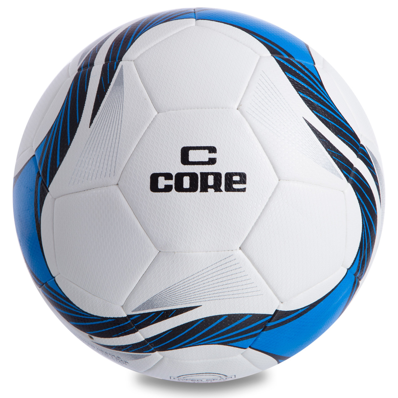 Мяч футбольный №5 PU HIBRED Сшит машинным способом CORE SUPER CR-013 (№5, 5сл., белый-синий)
Мяч футбольный №5 PU HIBRED Сшит машинным способом CORE SUPER CR-013 (№5, 5сл., белый-синий)