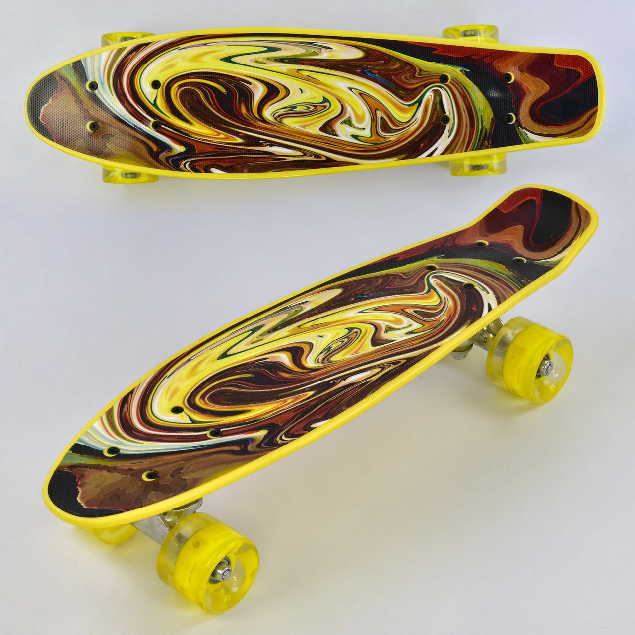Скейт Пенни Борд P 13609 Best Board Со Светящимися Колесами, Доска 55 См, Желтый / коричневый / черный
Скейт Пенни Борд P 13609 Best Board Со Светящимися Колесами, Доска 55 См, Желтый / коричневый / черный