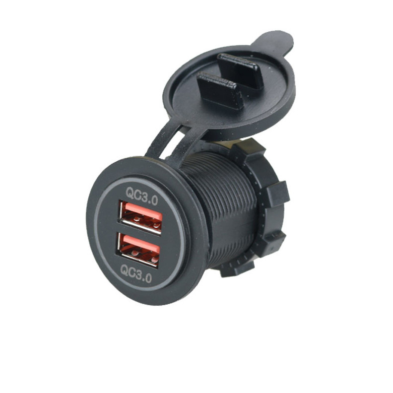 USB розетка Р19 автомобильная круглая врезная (12-24В, 2 USB QC 3.0, с крышкой, с красной подсветкой)
USB розетка Р19 автомобильная круглая врезная (12-24В, 2 USB QC 3.0, с крышкой, с красной подсветкой)