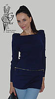 Женский свитер-туника со стильными рукавами Александра , фото 1