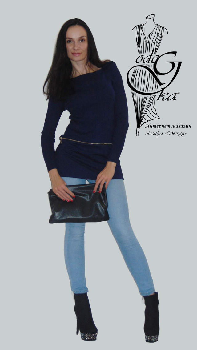 Фото-2 Женского свитера-туника со стильными рукавами Александра SvAlR01