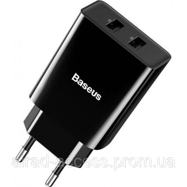 Сетевое зарядное устройство Baseus Speed Mini QC Dual U Quick Charger (QC3.0, 18W, 2USB) Black, Черный
Сетевое зарядное устройство Baseus Speed Mini QC Dual U Quick Charger (QC3.0, 18W, 2USB) Black, Черный