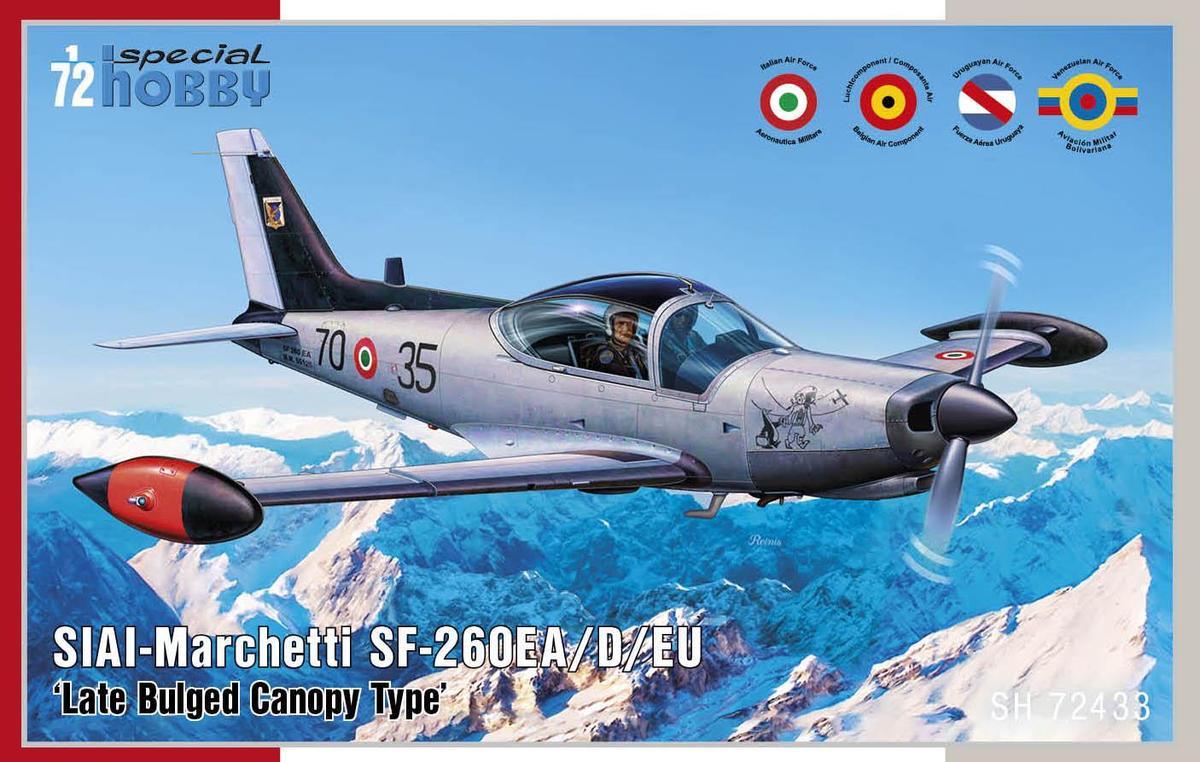 1/72 Special hobby 72433 Італійський легкий літак SIAI Marchetti SF-260EA 'Late Bulged Canopy Type'
1/72 Special hobby 72433 Італійський легкий літак SIAI Marchetti SF-260EA 'Late Bulged Canopy Type'