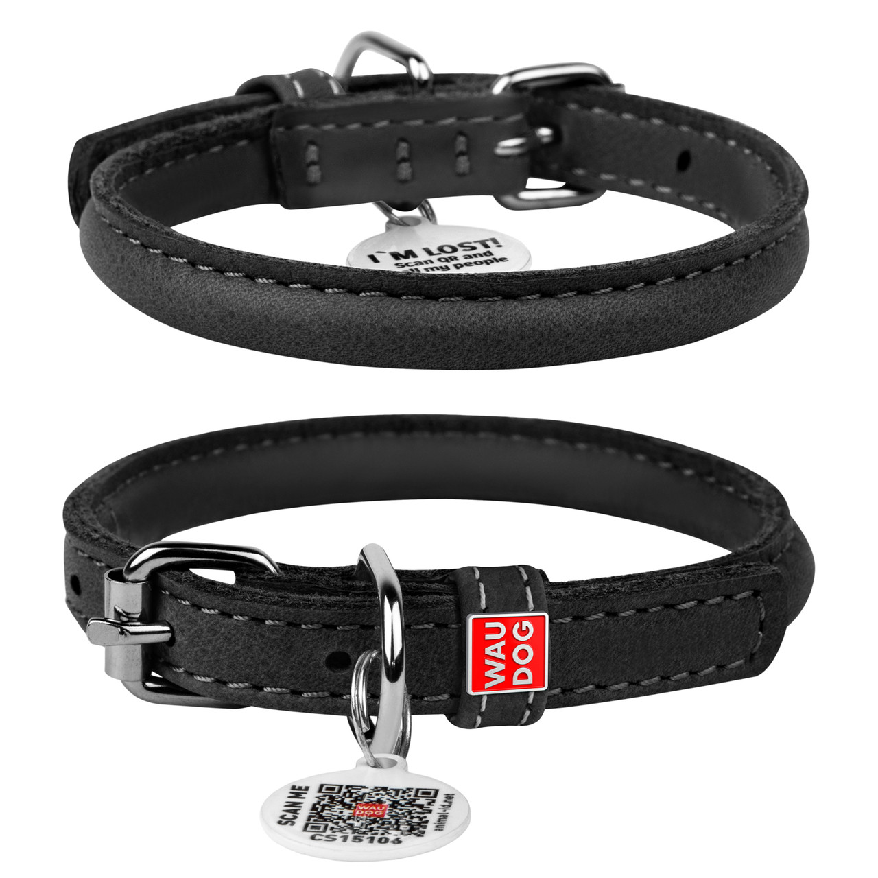 Ошейник для собак кожаный WAUDOG Soft с QR паспортом, круглый, M, Д 13 мм, Дл 45-53 см (02501), Черный
Ошейник для собак кожаный WAUDOG Soft с QR паспортом, круглый, M, Д 13 мм, Дл 45-53 см (02501), Черный