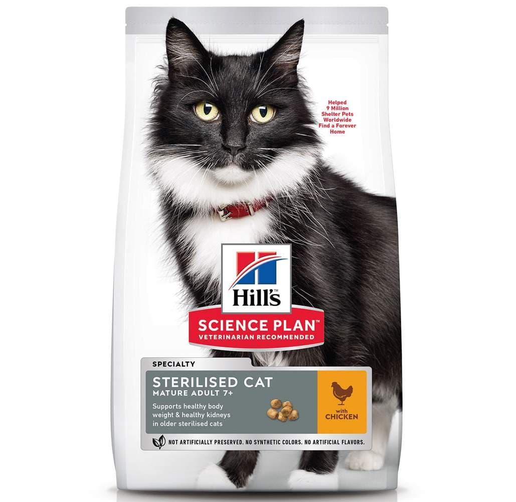 Hill's (Хиллс) SP Mature 7+ Sterilised Cat - корм для стерилизованных кошек от 7 лет 300 г
Hill's (Хиллс) SP Mature 7+ Sterilised Cat - корм для стерилизованных кошек от 7 лет 300 г