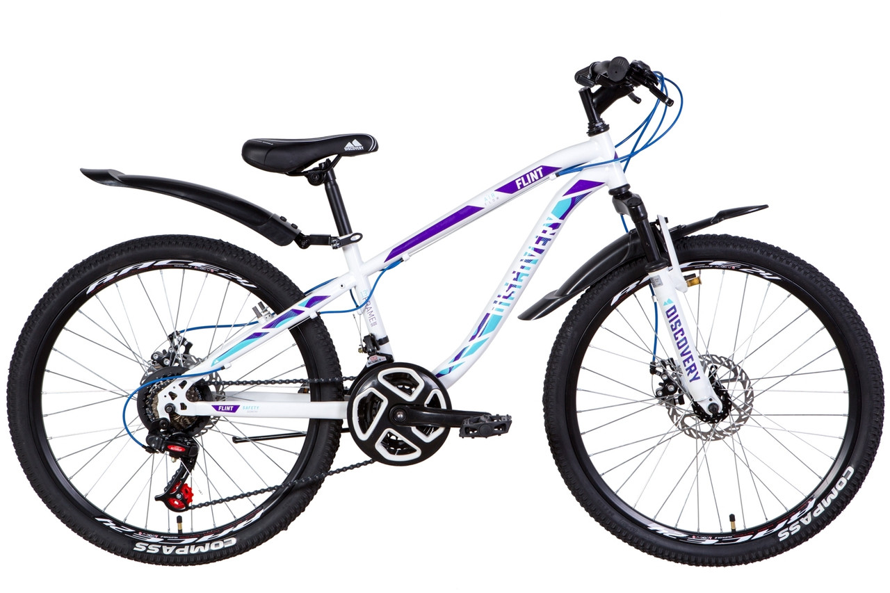 Горный подростковый велосипед 24" Discovery FLINT AM DD 2021 (бело-фиолетовый с синим)
Горный подростковый велосипед 24" Discovery FLINT AM DD 2021 (бело-фиолетовый с синим)