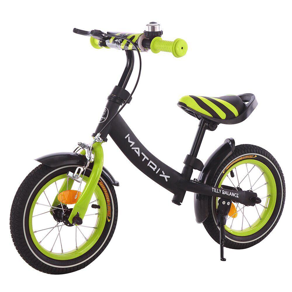 Детский велобег с ручным тормозом 12" Tilly Balance Matrix T-21259 Green, звонок, подножка
Детский велобег с ручным тормозом 12" Tilly Balance Matrix T-21259 Green, звонок, подножка