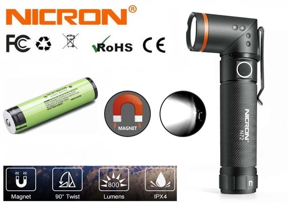 Поворотный фонарь Nicron N72+Аккумулятор Panasonic 3400mAh (800LM, IPX4, Магнит, 18650 в комплекте)
Поворотный фонарь Nicron N72+Аккумулятор Panasonic 3400mAh (800LM, IPX4, Магнит, 18650 в комплекте)