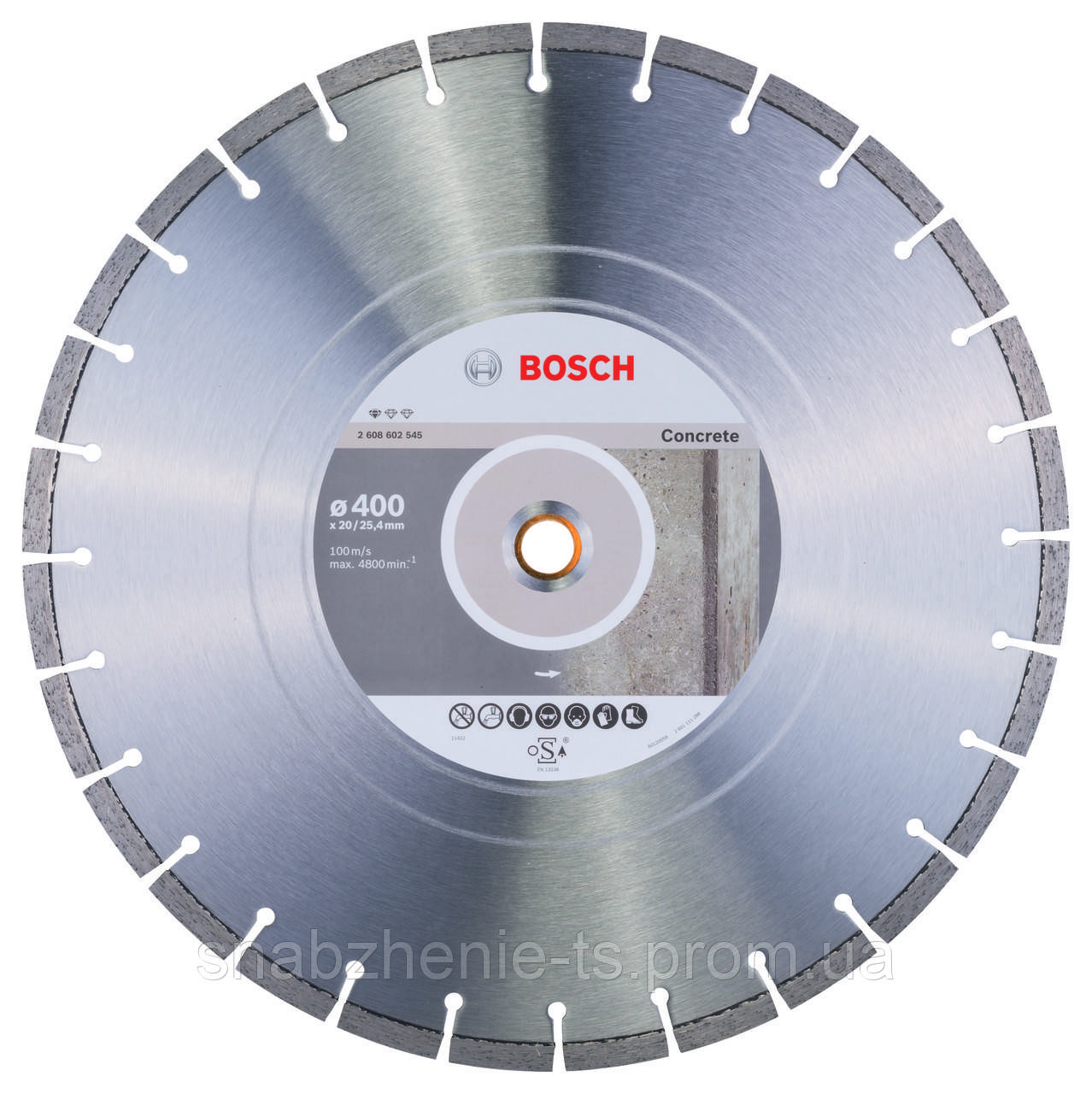 Алмазный отрезной круг 400 x 20/25,4 мм для обработки бетона Standard for Concrete BOSCH (2608602545)
Алмазный отрезной круг 400 x 20/25,4 мм для обработки бетона Standard for Concrete BOSCH (2608602545)