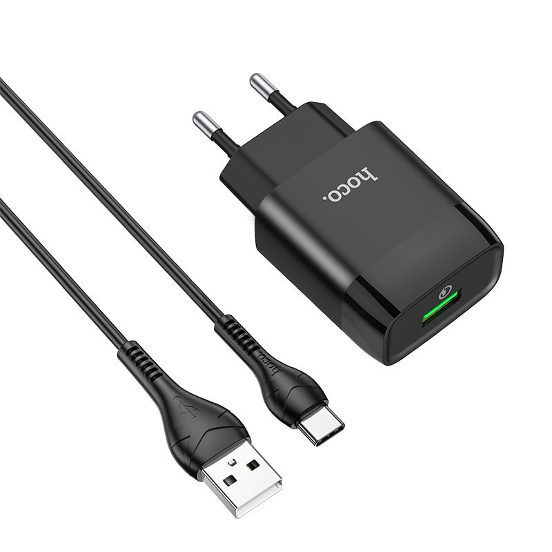 Мережевий зарядний пристрій для мобільного СЗУ Hoco C72Q QC3.0 (1USB/2A) + Type-C, Черный
Мережевий зарядний пристрій для мобільного СЗУ Hoco C72Q QC3.0 (1USB/2A) + Type-C, Черный