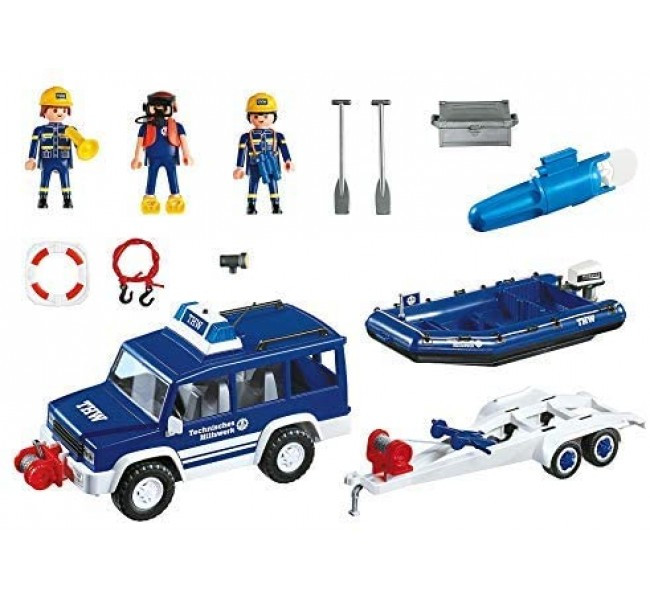 Конструктор Playmobil Плеймобил 4087 Команда THW Спасатели на броневике и катере с мотором
Конструктор Playmobil Плеймобил 4087 Команда THW Спасатели на броневике и катере с мотором