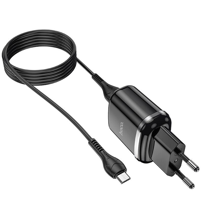 Сетевое зарядное устройство Hoco N4 (комплект с кабелем MicroUSB) 2USB, 2,4A Black, Черный
Сетевое зарядное устройство Hoco N4 (комплект с кабелем MicroUSB) 2USB, 2,4A Black, Черный