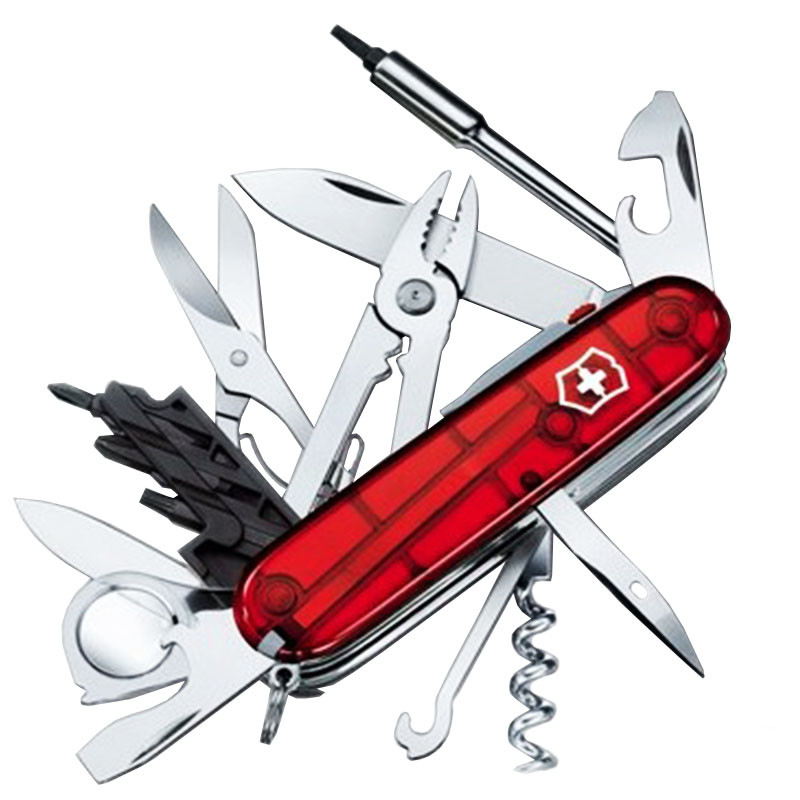 Нож складной, мультитул Victorinox Cybertool Lite (91мм, 36 функция), красный прозр. 1.7925.T
Нож складной, мультитул Victorinox Cybertool Lite (91мм, 36 функция), красный прозр. 1.7925.T