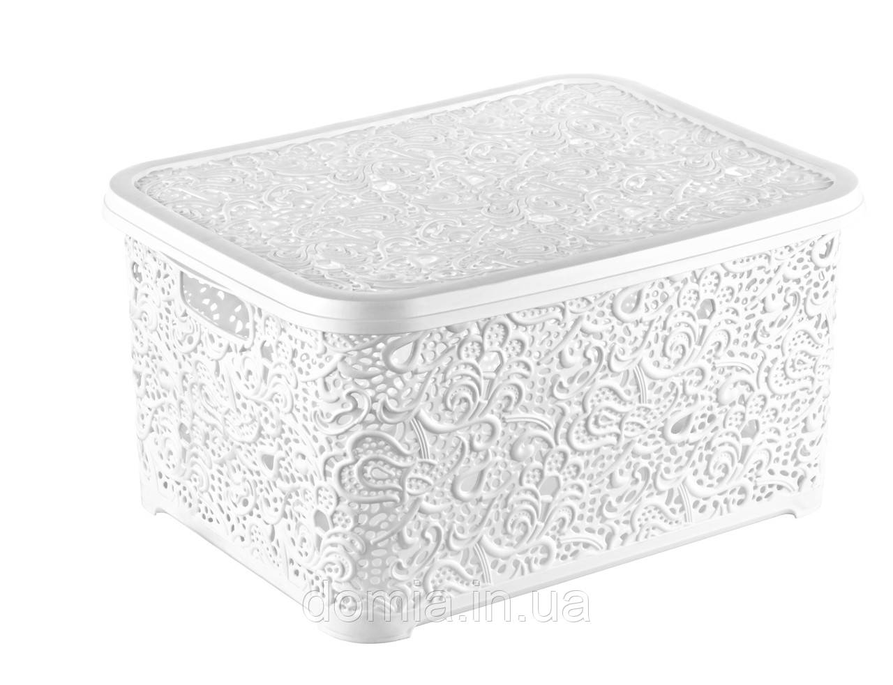 Корзина белая Ажур с крышкой (44*33*23 cм) 28 л, Elif Plastik Турция Е-324, Разные цвета
Корзина белая Ажур с крышкой (44*33*23 cм) 28 л, Elif Plastik Турция Е-324, Разные цвета