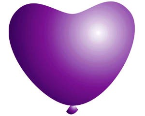 Сердце 11"(28 см) фиолетовое пастель. Купить воздушные шарики в форме сердца оптом