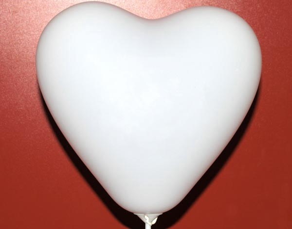 Сердце 17"(43 см) белое пастель (50 шт.) Купить латексные шары в форме сердца оптом