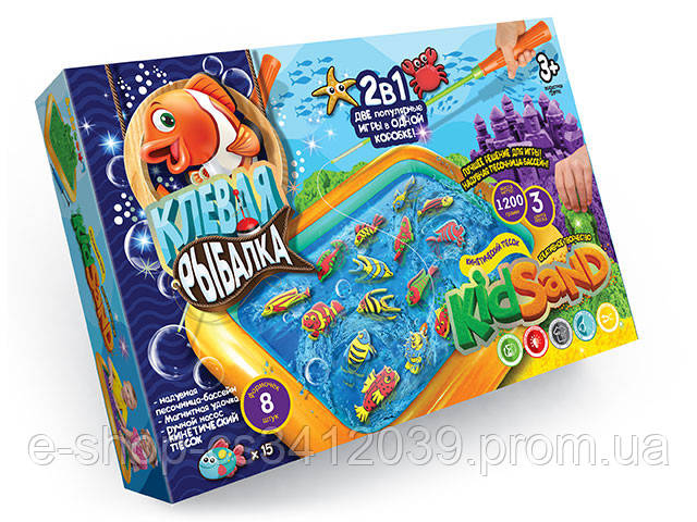 Игровой набор с кинетическим песком Клевая рыбалка 7659DT Кинетический песок KidSand, Синий
Игровой набор с кинетическим песком Клевая рыбалка 7659DT Кинетический песок KidSand, Синий