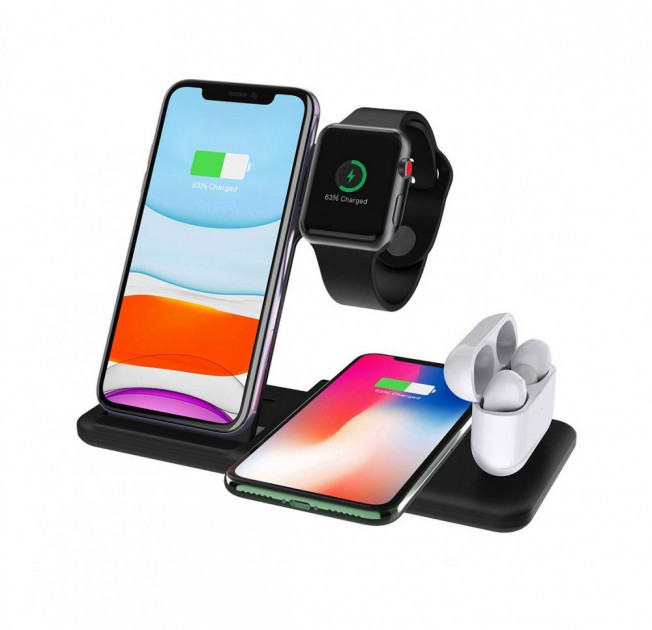 Беспроводная зарядка док-станция MICRONIK Q20 4в1 быстрая зарядка для Android iWatch AirPods iPhone черная, Черный
Беспроводная зарядка док-станция MICRONIK Q20 4в1 быстрая зарядка для Android iWatch AirPods iPhone черная, Черный