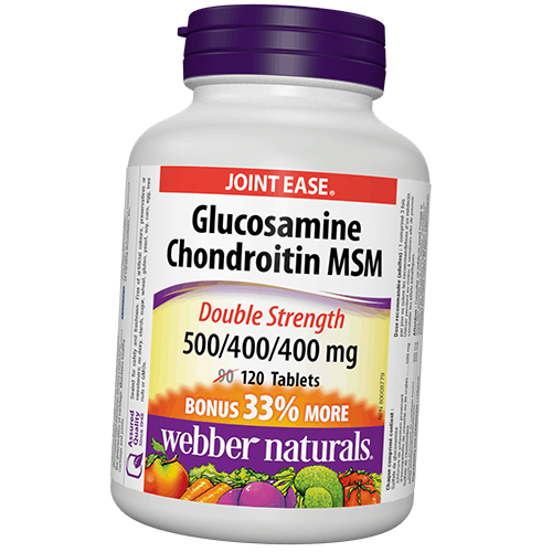Глюкозамин хондроитин МСМ Webber Naturals Glucosamine Chondroitin MSM D. S. 120 таблеток
Глюкозамин хондроитин МСМ Webber Naturals Glucosamine Chondroitin MSM D. S. 120 таблеток