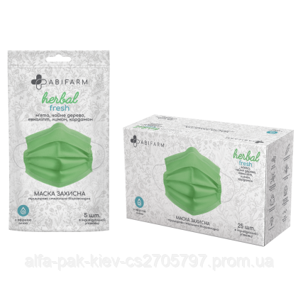 Биоразлагаемая маска HERBAL FRESH трехслойная с эфирными маслами, упаковка 25 шт, (5,20 грн/шт)
Биоразлагаемая маска HERBAL FRESH трехслойная с эфирными маслами, упаковка 25 шт, (5,20 грн/шт)