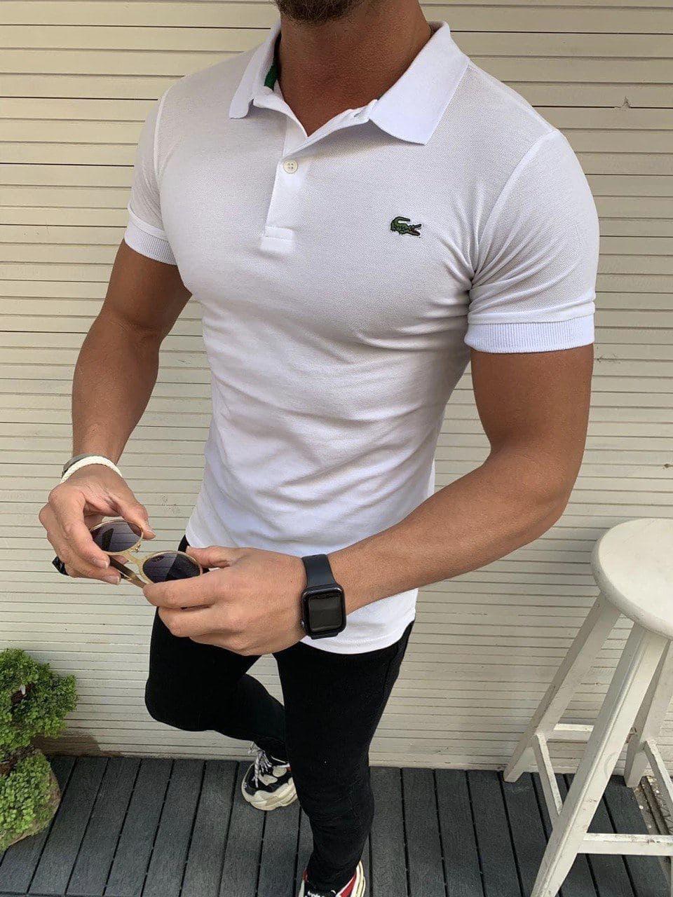 Мужское Поло Lacoste White S M L XL XXL футболка чоловіча біла чорна синя з воротом лакост лакоста
Мужское Поло Lacoste White S M L XL XXL футболка чоловіча біла чорна синя з воротом лакост лакоста