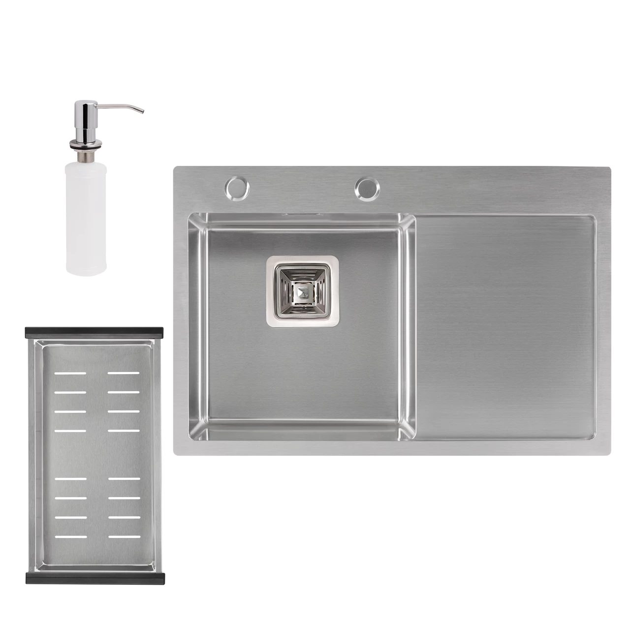 Набор 3 в 1 Qtap кухонная мойка DK6845L 3.0/1.2 мм Satin + сушилка + дозатор для моющего средства
Набор 3 в 1 Qtap кухонная мойка DK6845L 3.0/1.2 мм Satin + сушилка + дозатор для моющего средства