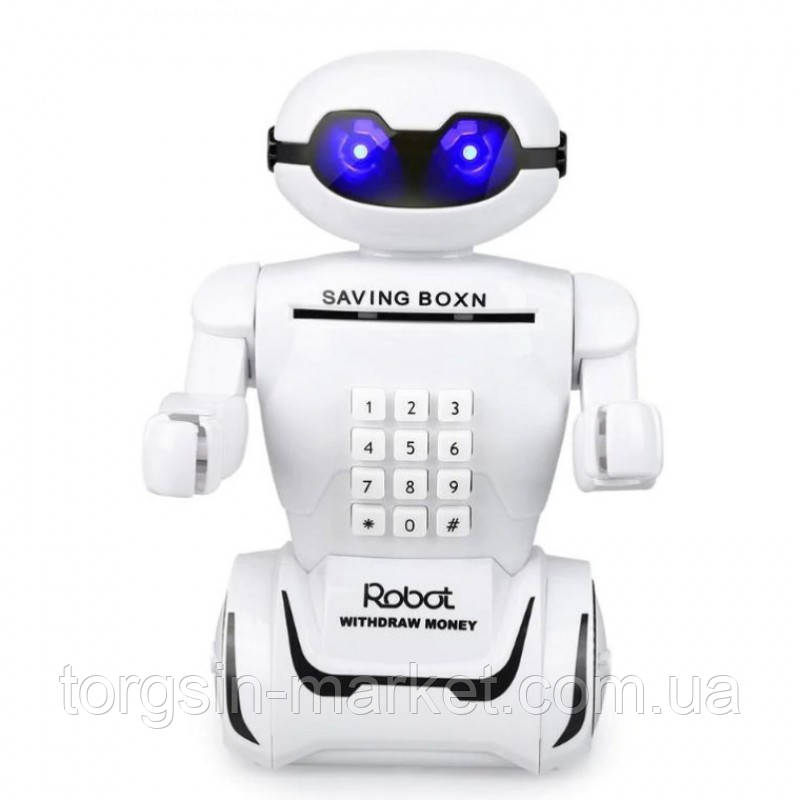 Детская копилка сейф Robot PIGGY BANK с кодовым замком Интерактивная детская игрушка, Белый
Детская копилка сейф Robot PIGGY BANK с кодовым замком Интерактивная детская игрушка, Белый
