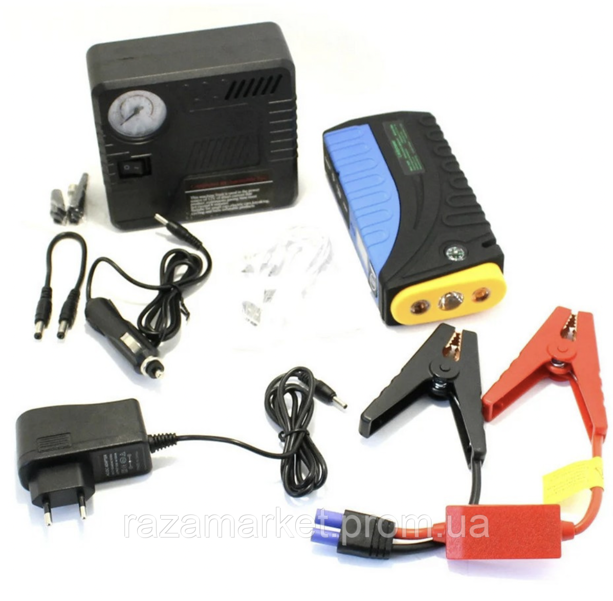 Пускозарядное автомобильное многофункциональное устройство JUMPSTARTER TM19F(68800 mAh) + компрессор 300/600A
Пускозарядное автомобильное многофункциональное устройство JUMPSTARTER TM19F(68800 mAh) + компрессор 300/600A