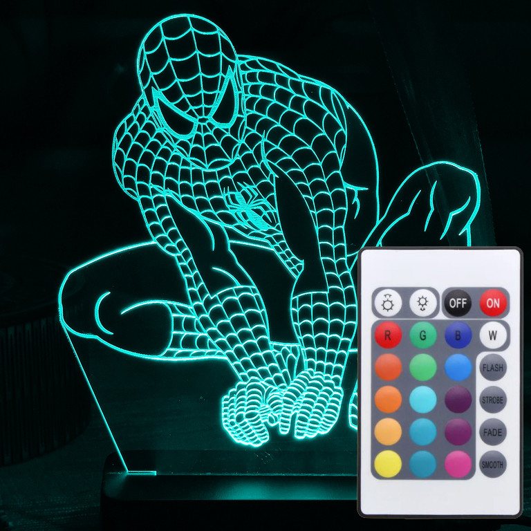 Акриловый светильник-ночник с пультом 16 цветов Человек-Паук (Spider-Man) tty-n000038
Акриловый светильник-ночник с пультом 16 цветов Человек-Паук (Spider-Man) tty-n000038