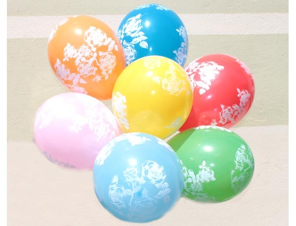 Воздушные шарики РОЗЫ ассорти пастель, шелкография 12"(30 см) купить оптом ТМ Gemar
