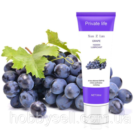 Виноградный Съедобный лубрикант смазка для орального секса Private life 30ml (Оральный лубрикант)
Виноградный Съедобный лубрикант смазка для орального секса Private life 30ml (Оральный лубрикант)