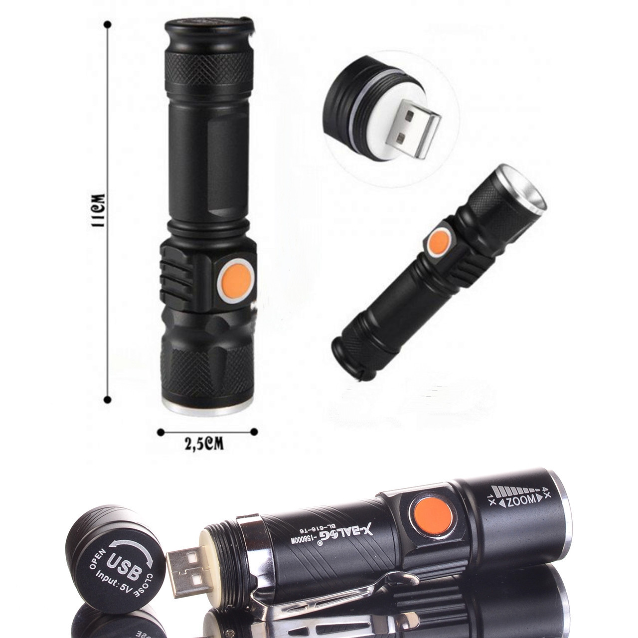 Мини ручной фонарик аккумуляторный светодиодный с зарядкой от USB, Мощный Led фонарик карманный, Ручной фонарь, Черный
Мини ручной фонарик аккумуляторный светодиодный с зарядкой от USB, Мощный Led фонарик карманный, Ручной фонарь, Черный