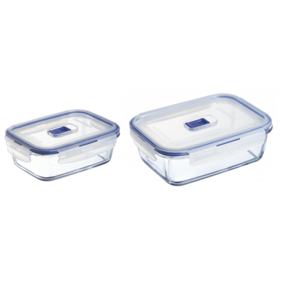 Пищевой контейнер Luminarc Pure Box Active в наборе 2шт стеклянных судочка: 820мл/1220мл, Прозрачный
Пищевой контейнер Luminarc Pure Box Active в наборе 2шт стеклянных судочка: 820мл/1220мл, Прозрачный