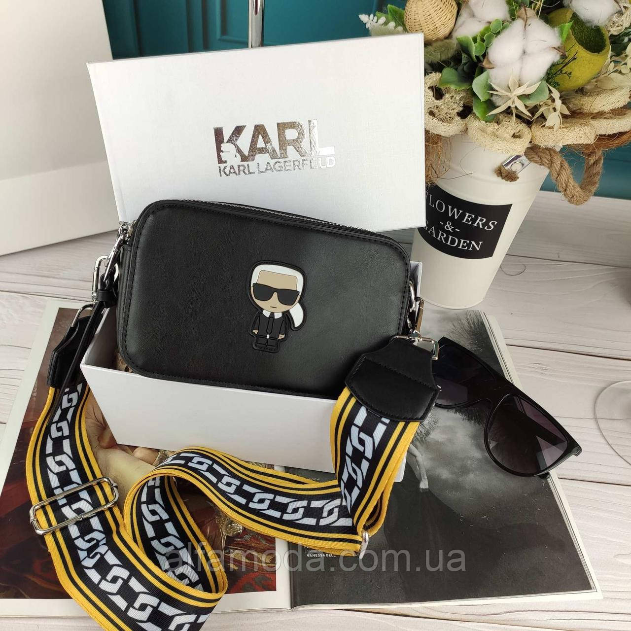 

Женская сумка Karl Lagerfeld Карл Лагерфельд В КОРОБКЕ, Черный