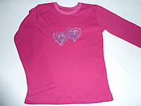 Детская футболка с длинным рукавом сердечки, фото 1