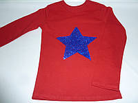 Детская футболка с пайетками звезда 128
