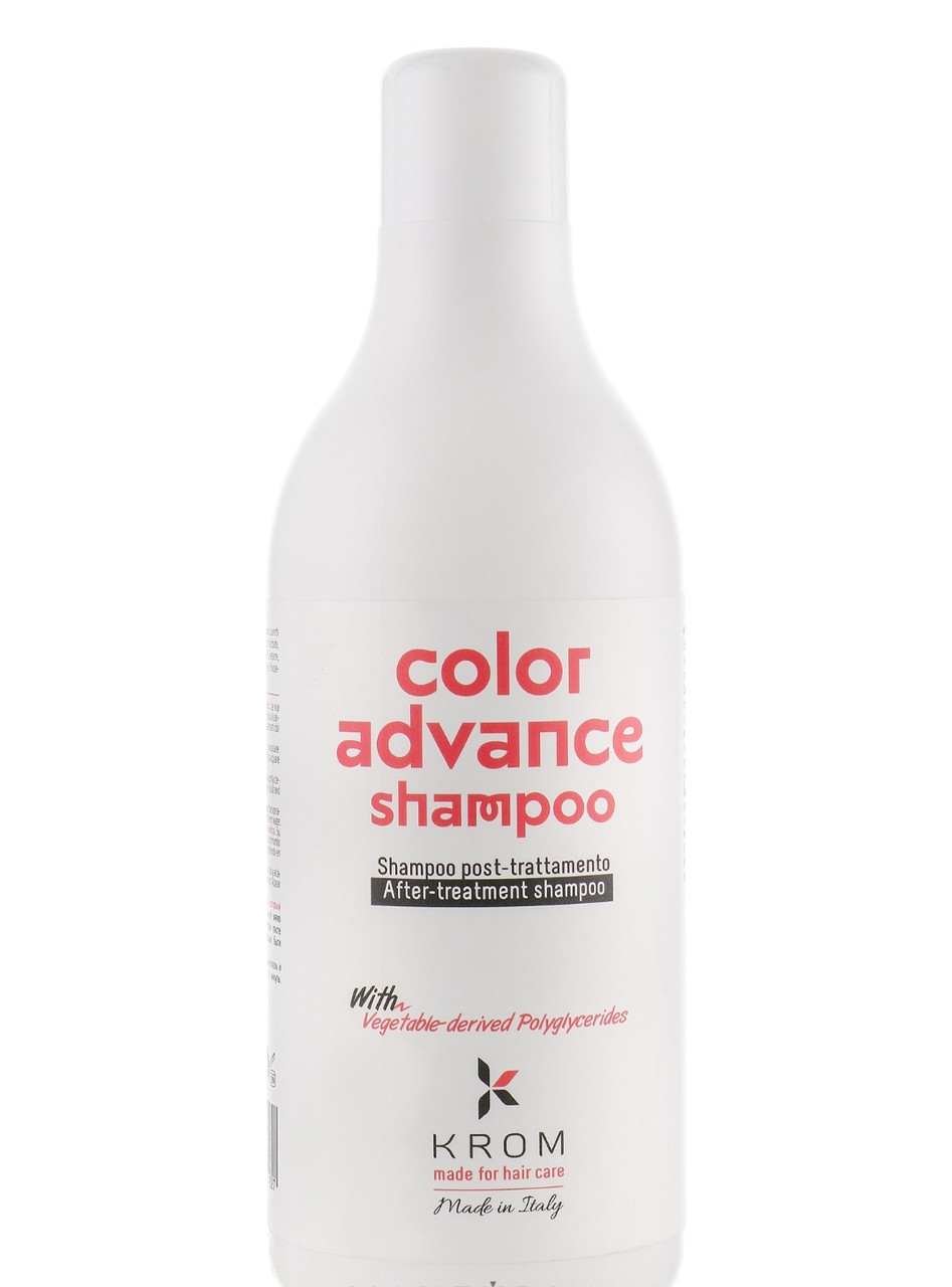 Шампунь с полиглицеридами растительного происхождения Krom Color Advance Shampoo_1 л
Шампунь с полиглицеридами растительного происхождения Krom Color Advance Shampoo_1 л