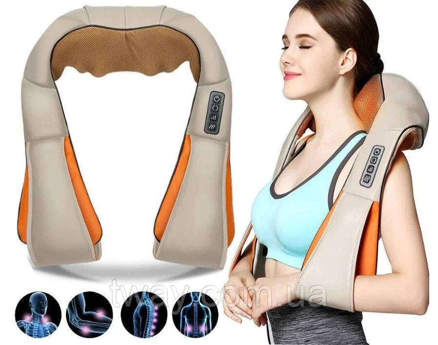 Универсальный роликовый массажер для спины шеи и плеч Massager of Neck Kneading с ИК-прогревом электрический, Желтый
Универсальный роликовый массажер для спины шеи и плеч Massager of Neck Kneading с ИК-прогревом электрический, Желтый