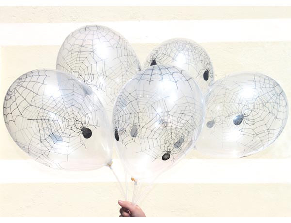 Воздушные шарики ПАУК кристалл белый шелкография 12"(30 см)  ТМ Gemar