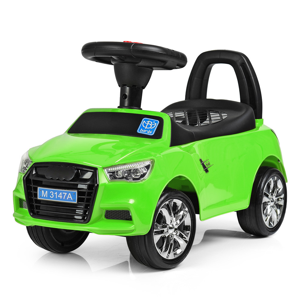 

Каталка-толокар Audi Bambi M 3147A(MP3)-5 Зеленый | Машинка толокар Бемби с MP3