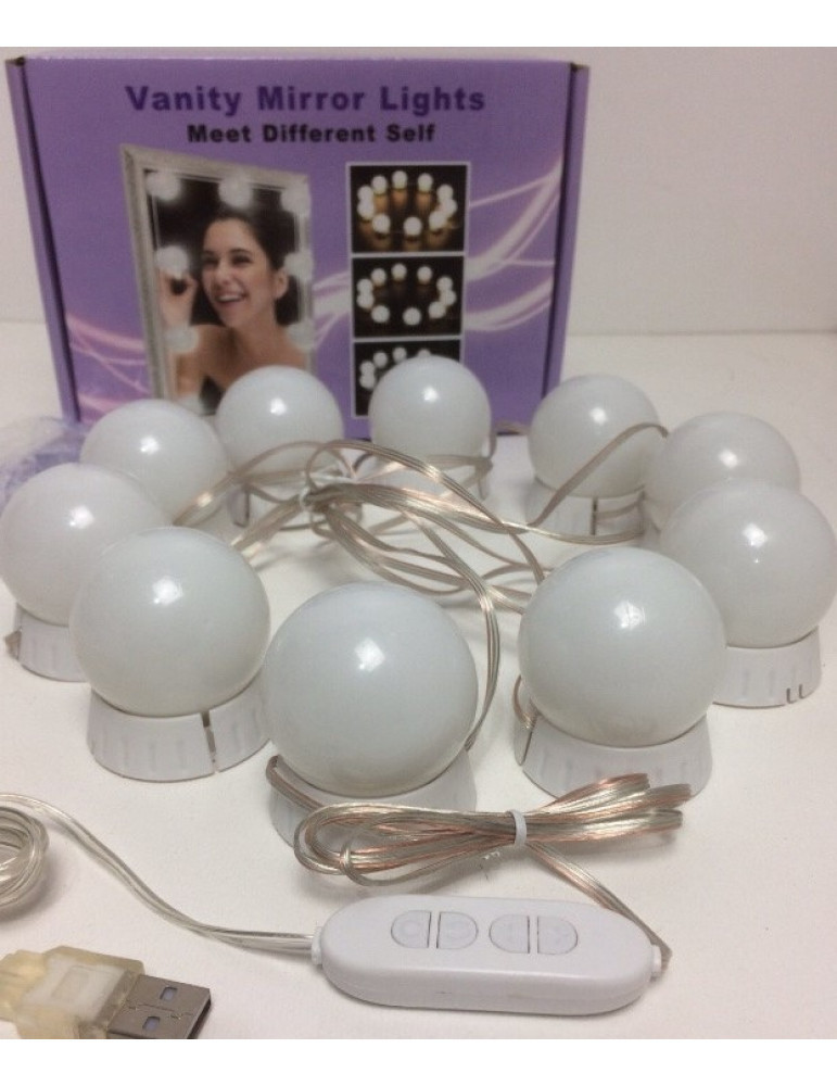 LED лампочки 10 шт для зеркала 3 режима Mirror lights-meet different питание USB, Белый
LED лампочки 10 шт для зеркала 3 режима Mirror lights-meet different питание USB, Белый