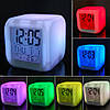 Электронные настольные часы с термометром LED Color Changing Glowing Alarm Thermometer Digital Clock