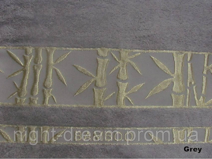 Бамбуковая махровая простыня Arya Elanor 200х220 светло-серая