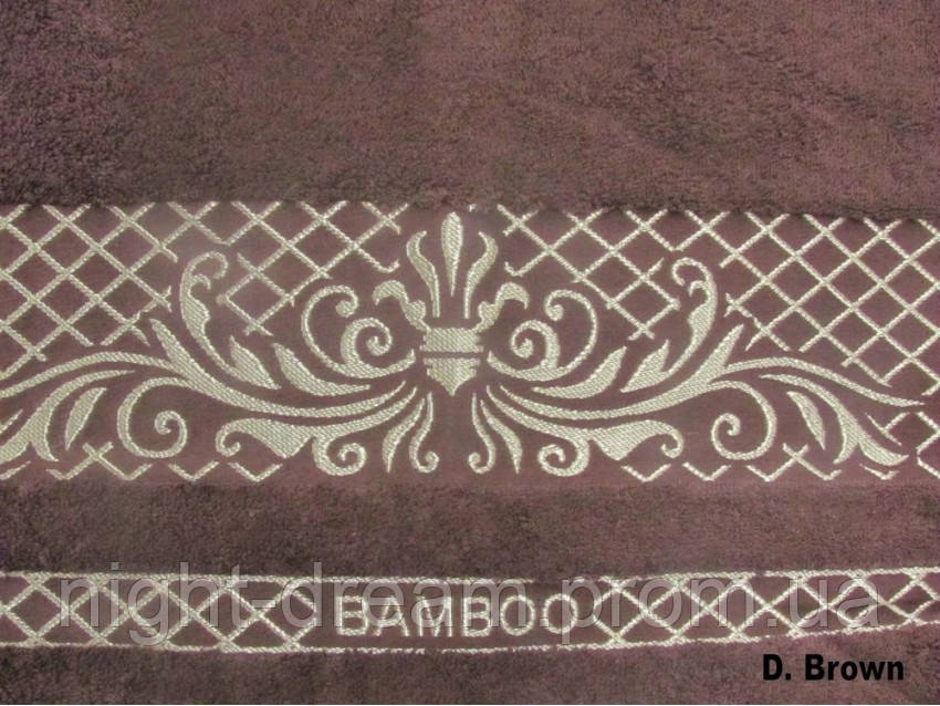 Бамбуковая махровая простыня Arya Victorya 200х220 коричневая