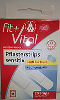 Лейкопластырь Fit+Vital pflasterstrips sensitiv 20 шт