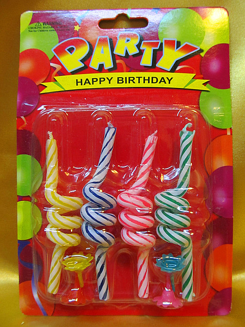 Свечи для торта "Разноцветные спиральки "