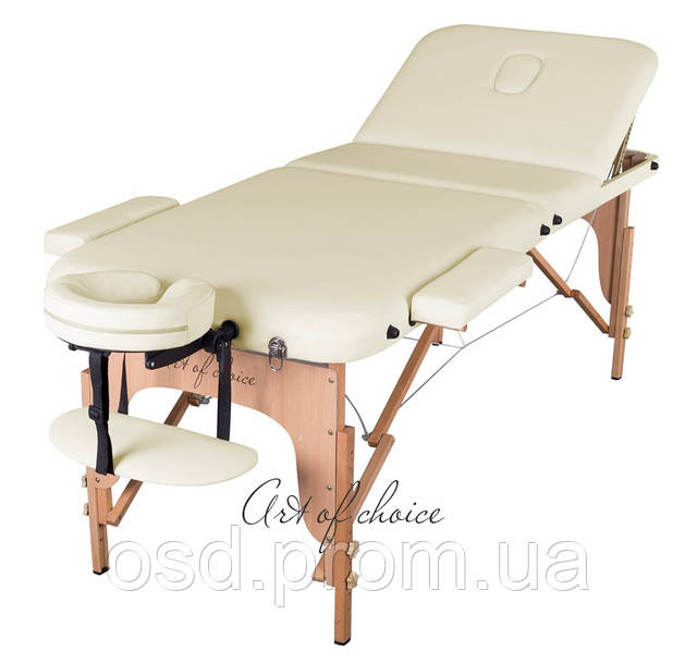 Трехсекционный деревянный переносной массажный стол DEN-Comfort